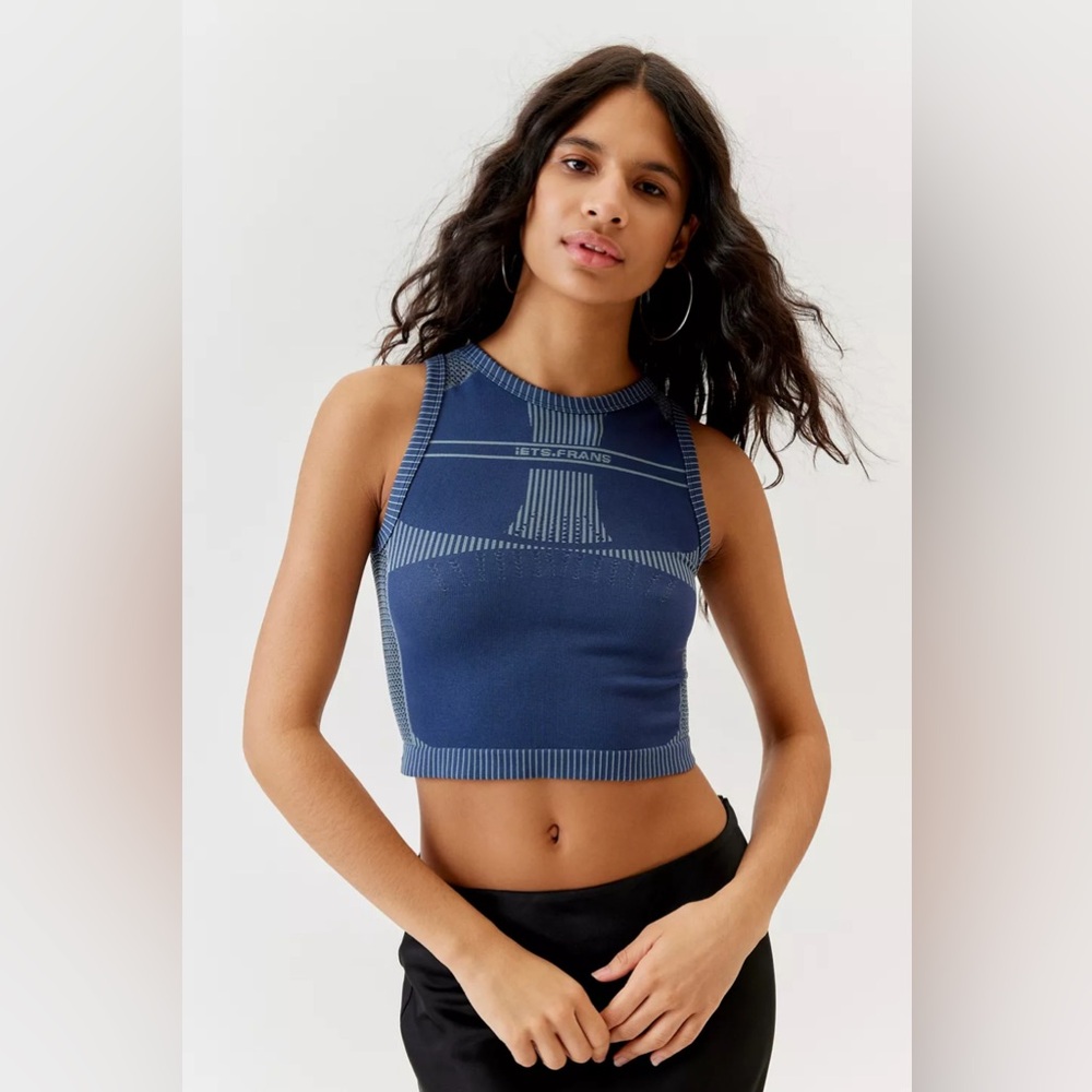 ies frans… seamless tank top in blue